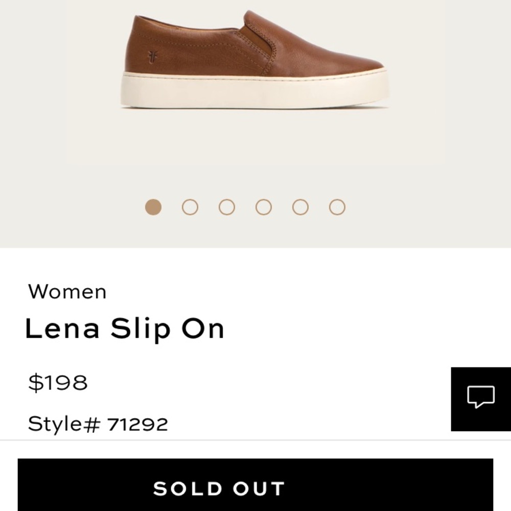 FRYE brown leather Lena slip on